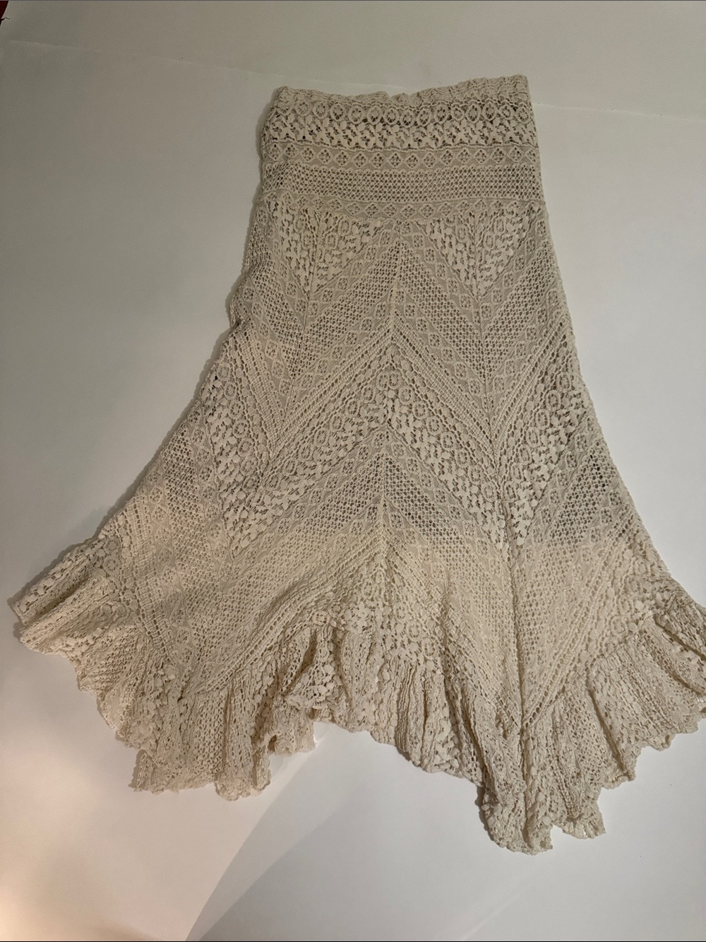 Solitaire Cream Crochet Lace Maxi Skirt - Picture 2 of 4